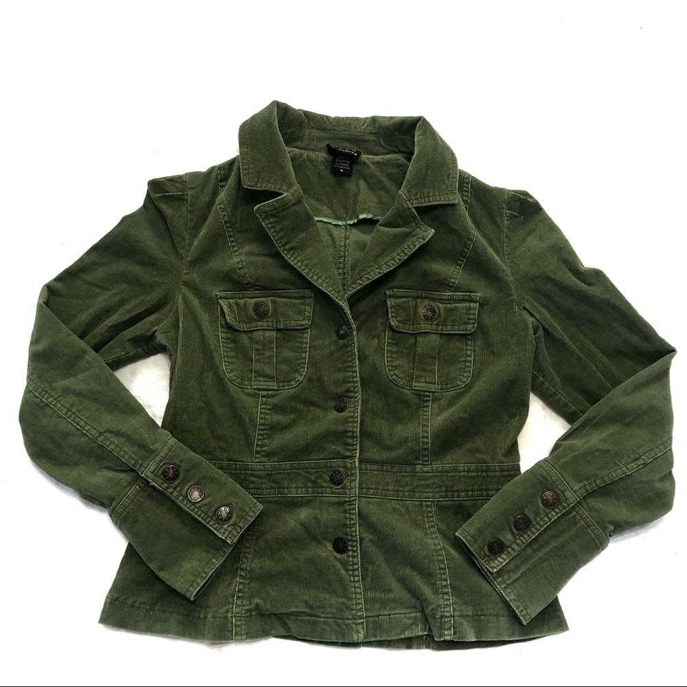 JKLA California- Green Woman Button Up Jacket S